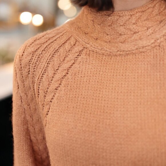 love riche Orange Knit Sweater w/ Shoulder Detail - Picture 5 of 6